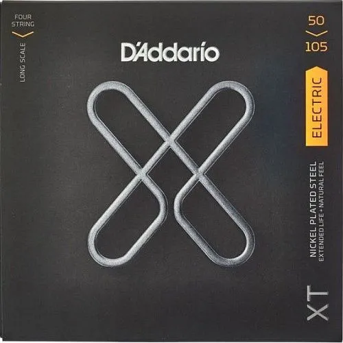 D'Addario XTB50105 (50-105) Комплект струн с покрытием для бас-гитары.